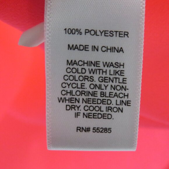 Express* Women's Short Sleeve Boat Neck Curved Hem Pink Sheer Blouse~ Size SP - Picture 4 of 12